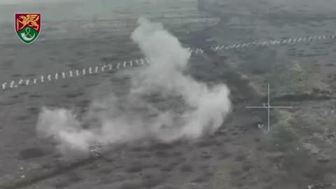 Ukrainian Drone Smashes into Russian APC