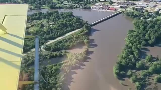 Flooding Cedar River Vinton Iowa 06-24-2020