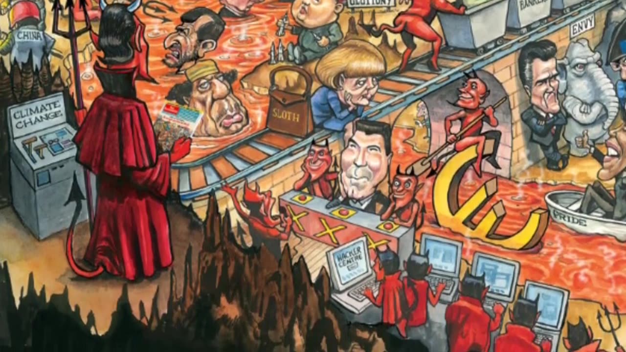 A Rough Guide To Hell" 2012 Economist Cover - The world is a stage all planned