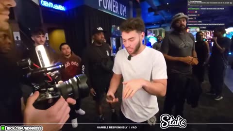 Adin Ross got kicked out Dave & Buster's by the manager for filming then made a call to the owners