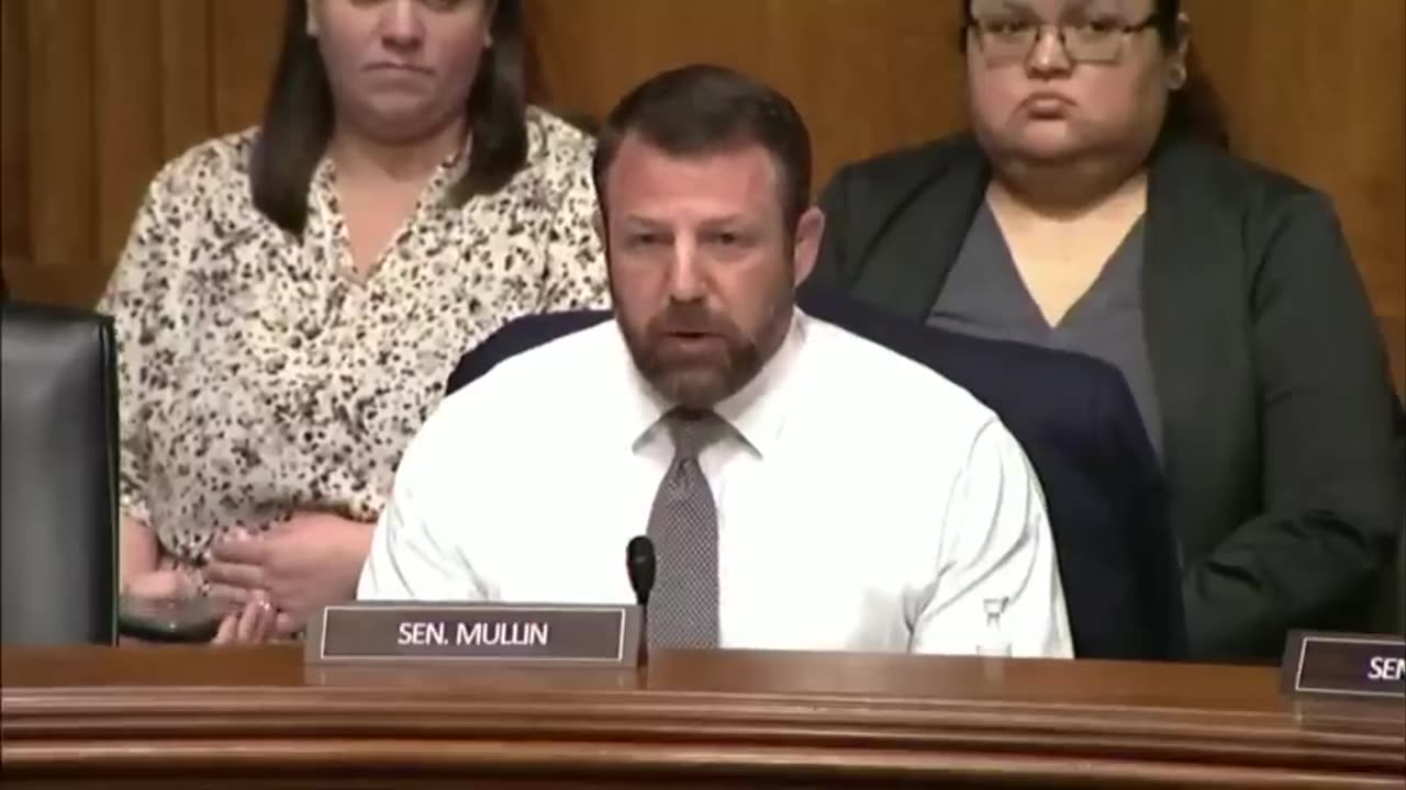 Oklahoma Senator Markwayne Mullin challenged a witness to a fight during testimony PUNKS HIM