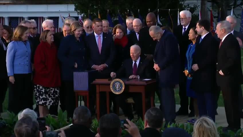 BREAKING: President Biden Signs $1.2 Trillion Bipartisan Infrastructure Bill Into Law