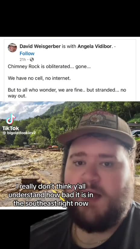 Southeast US right now. Entire towns have been wiped out.