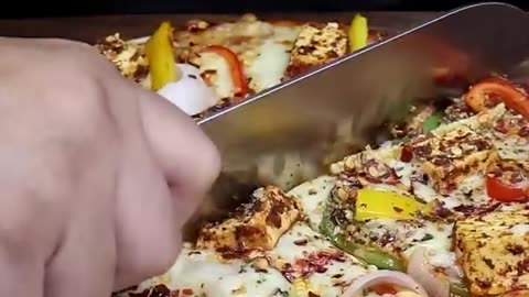 Peri Peri Paneer Pizza ASMR indianasmrworld food cooking asmr streetfood pizza paneerpizza
