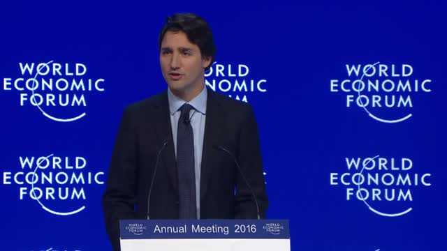 Justin Trudeau at World Economic Forum talking 4th Industrial Revolution