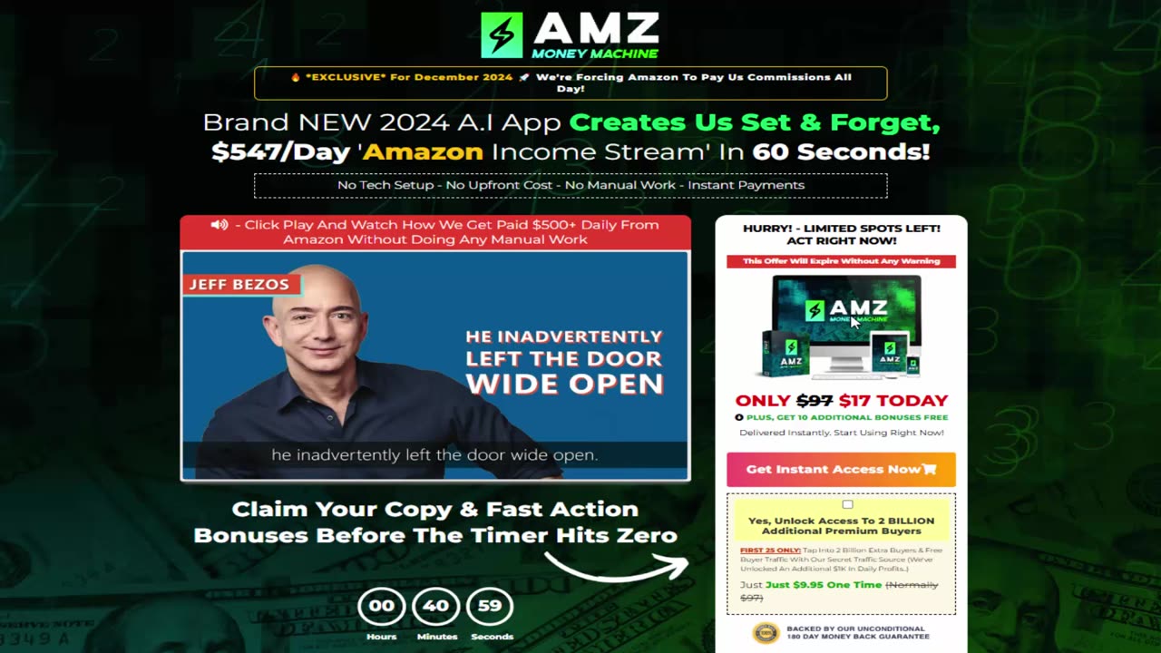 AMZ Money Machine Review: Earn $547/Day Daily On Amazon Kindle