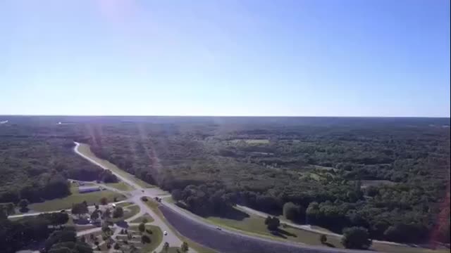 Flight Over Pomme De Terre Dam in Missouri