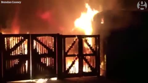 Flames rise from London zoo as firefighters tackle blaze