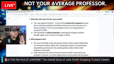 🚨LAWFARE COLLAPSES. What NOBODY is Saying About Jack Smith Dismissing Trump Case