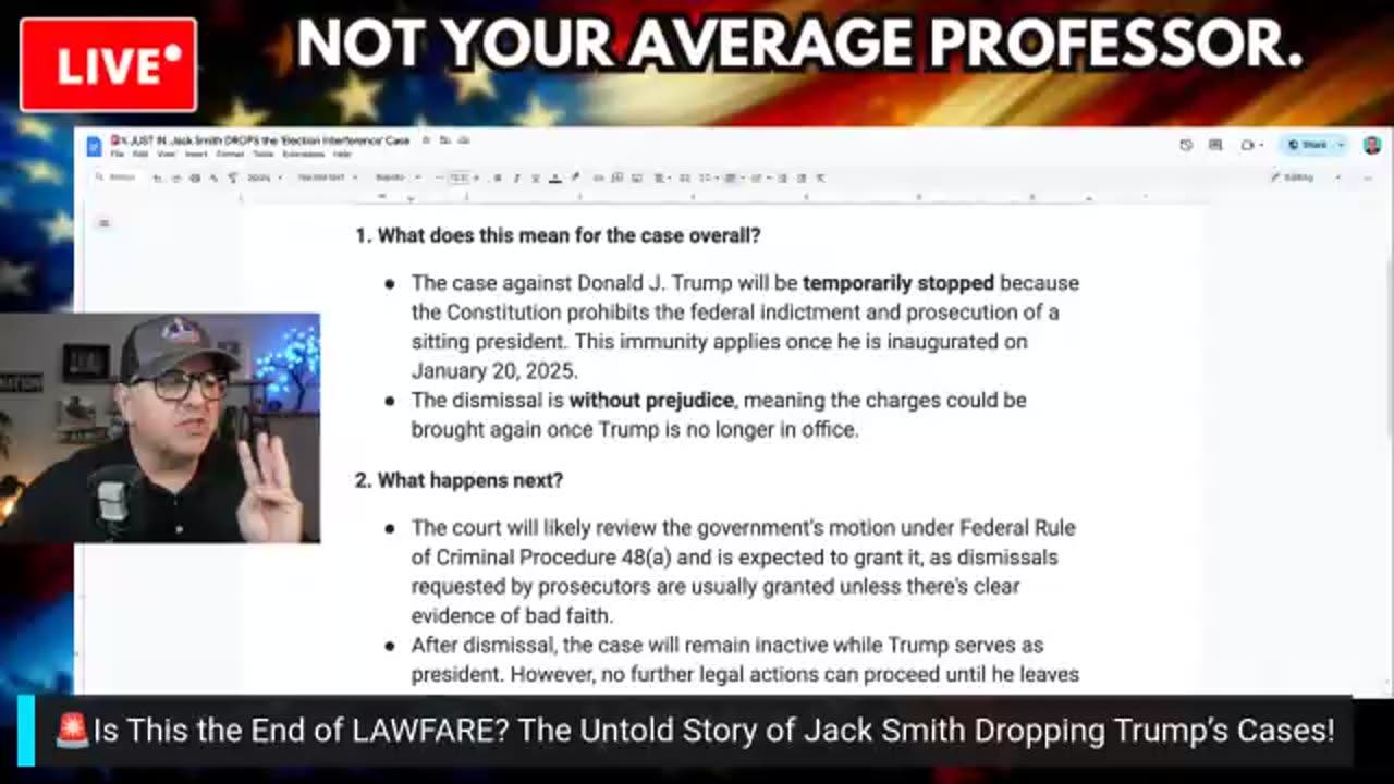 🚨LAWFARE COLLAPSES. What NOBODY is Saying About Jack Smith Dismissing Trump Case