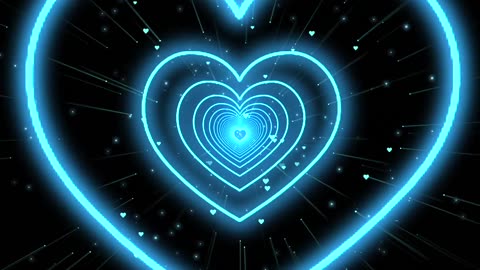 1083. Heart Tunnel🌈Rainbow Heart Background Neon Heart Heart