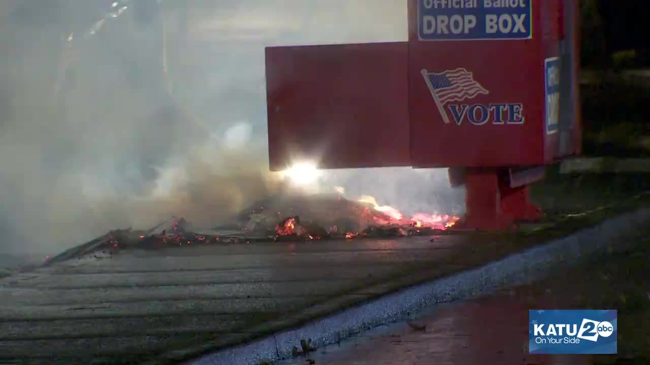 BREAKING: The voting booth in Clark County, Washington was set on fire.