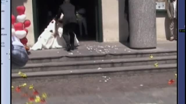 Bride And Groom Face Plant While Leaving The Church