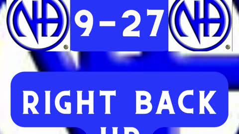 Just for Today - Right back up- September 27 - #NarcoticsAnonymous #jftguy #recovery