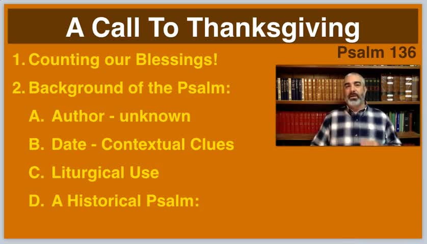 Psalm 136 - A Thanksgiving Psalm