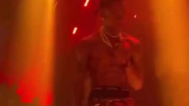 Moments before Travis Scott threw himself