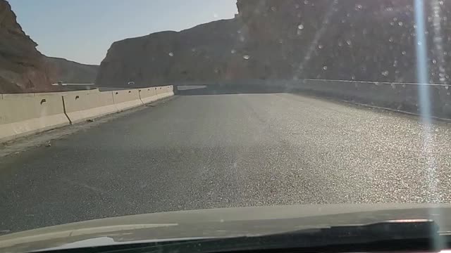 Road through Egypt between hills and mountains