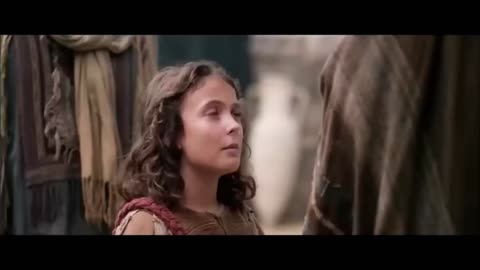 The boy Jesus is tested by the elders and doctors of the Temple (Luke 2) ~ Film scene.