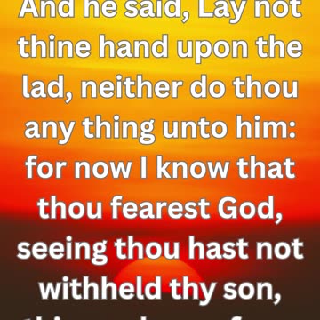 "God Provides: Genesis 22:12"