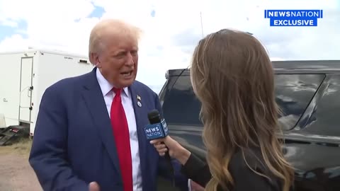 Trump to NewsNation: “We're in danger standing here talking, so let's not talk any longer.."