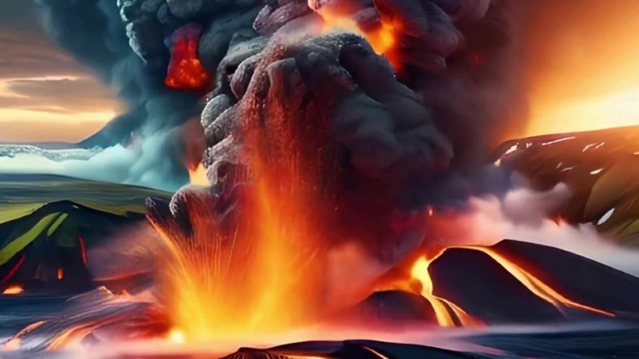 Fiery Fury Unleashed: Iceland's Volcano Erupts! #IcelandEruption, #VolcanoAdventure, #NatureInAction