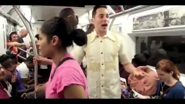 Man on Subway looking for wife / husband ... funny