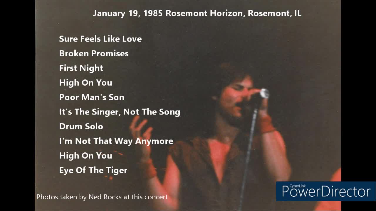 Survivor January 19, 1985 Rosemont Horizon, Rosemont, IL