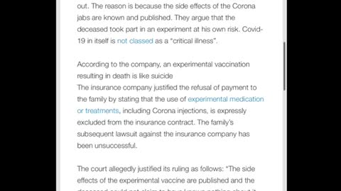 Life insurance vaccine issues