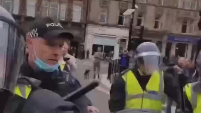 NEWCASTLE, UK: NWO TROOPS' BRUTALITY