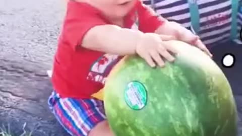 Funny Baby Videos eating fruits # Short