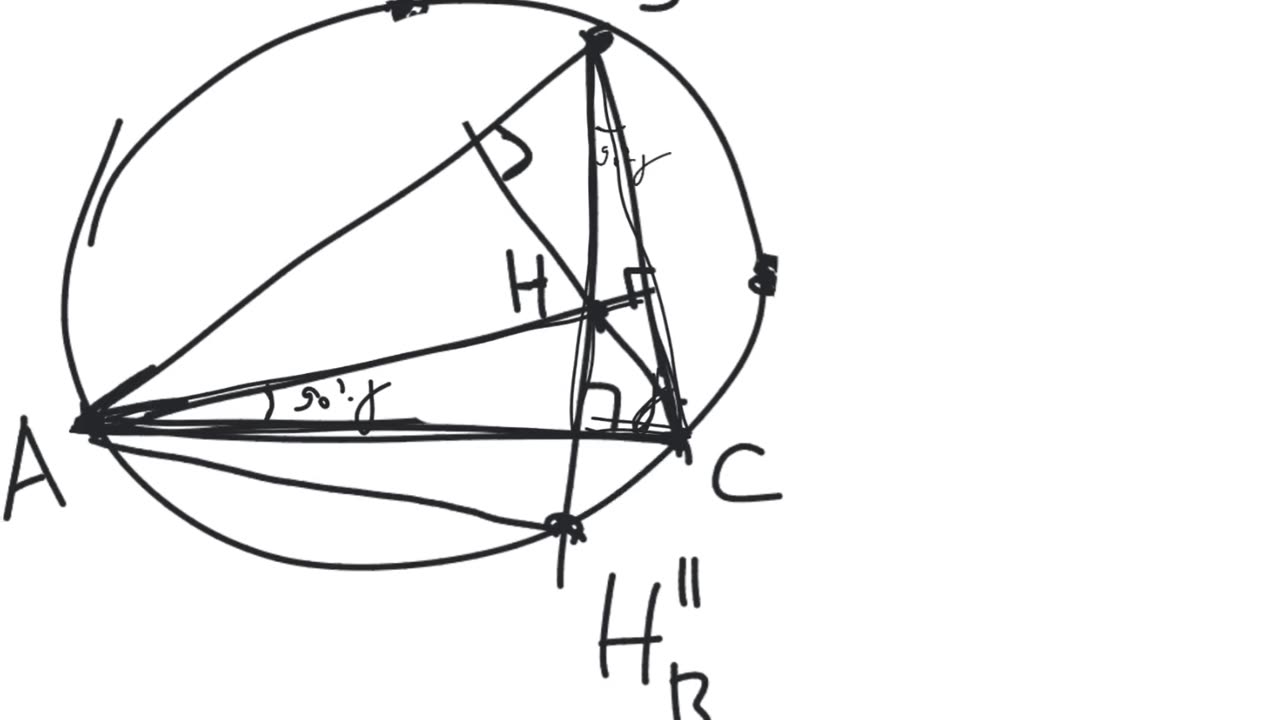 Reflections of orthocenter with respect to sides of triangle | plane geometry | intermediate level