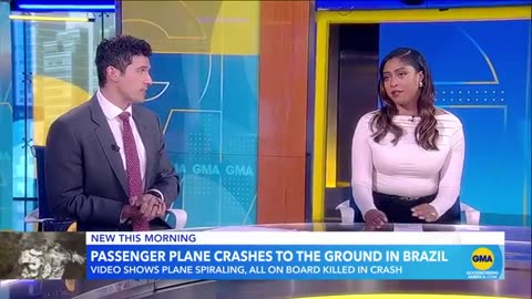Passenger plane plummets to the ground in Brazil