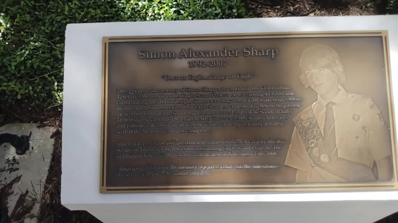 Simon Alexander Sharp Memorial @ Celebration, FL.