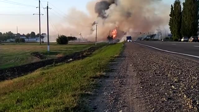 Burning Building Eruption