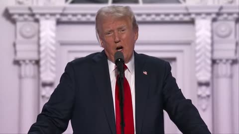 President Donald Trump addresses the 2024 Republican National Convention - July 18, 2024