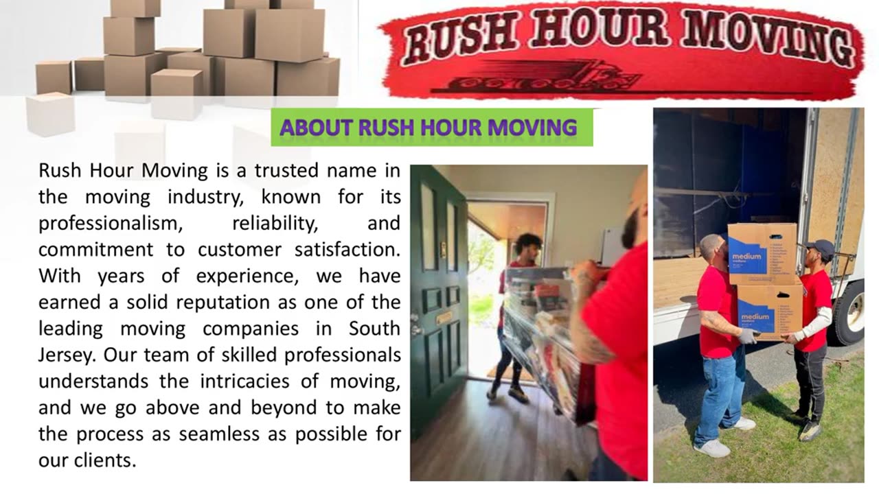 Your Trusted Moving Company in South Jersey - Rush Hour Moving