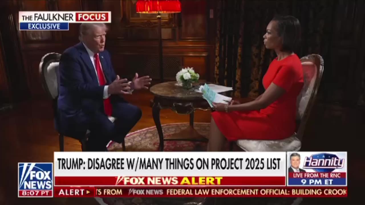 Harris Faulkner‘s interview with Trump before PA rally