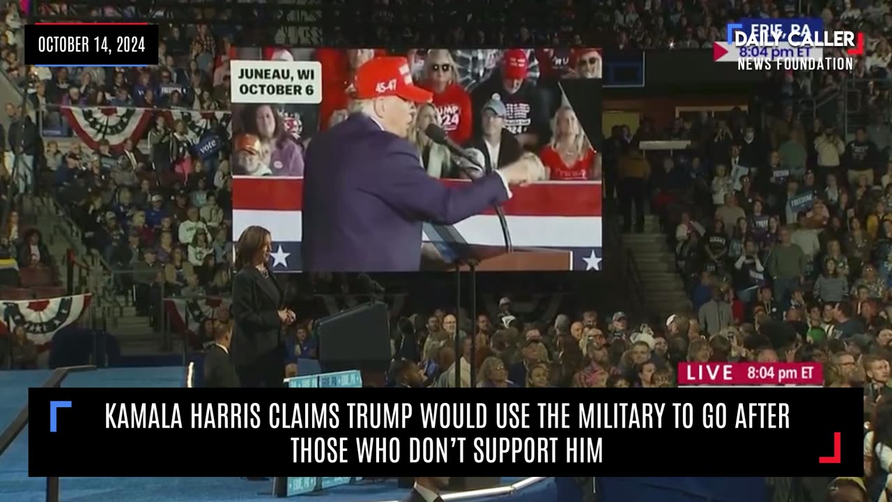 Kamala Harris Claims Trump Would Use The Military To Go After Those Who Don’t Support Him