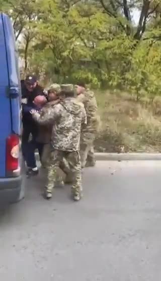 Zelensky's Military Commisars Captured an Elderly Pensioner Who Needs a Cane to Walk