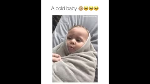 Funny baby video l Funny Cute Baby cold expressions l Child Shivering in the cold