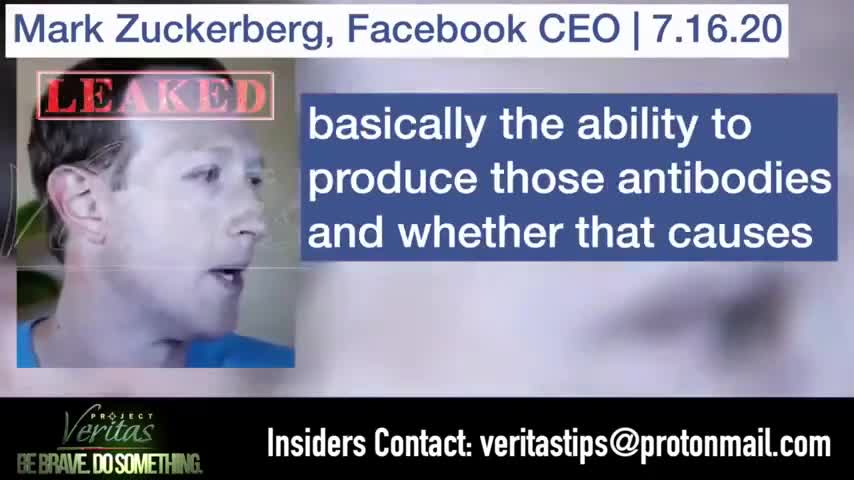 Facebook CEO Mark Zuckerberg on mRNA Vaccines and his Concerns about them (Project Veritas)