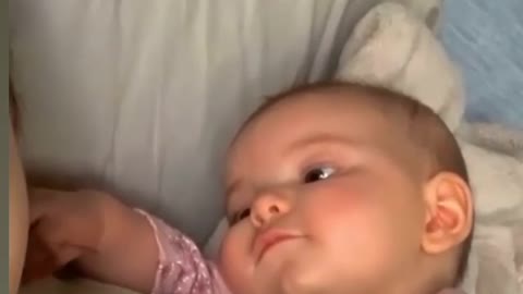 cute baby in love with mother