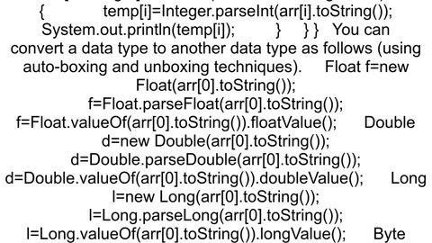 java change element type in array