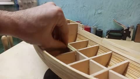 Lay Small Strips Of Wood On The Inside Of The Hull