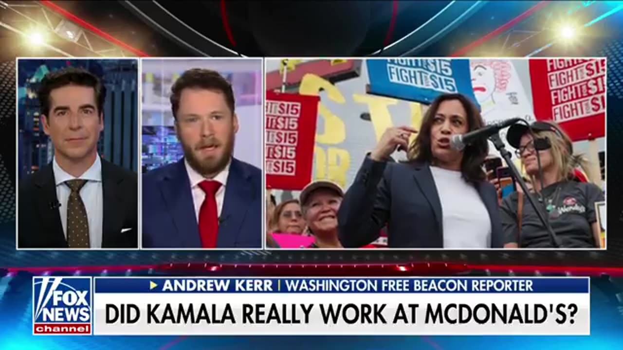 LOL talks about working at McDonald's when she's trying to relate to the everyday voter