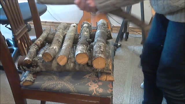 Playing music on natural maple wood sticks