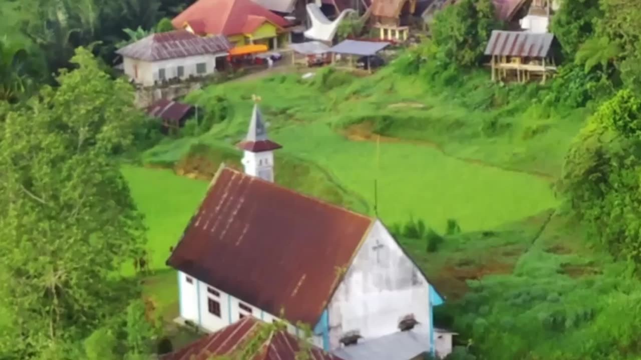 Panorama of Sangkaropi in North Toraja Indonesia