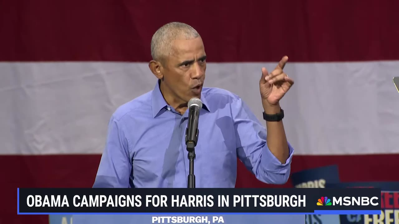 Obama just took credit for Trump’s booming economy at Harris rally😂”