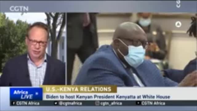 Breaking news…..Kenyatta met Biden at state house