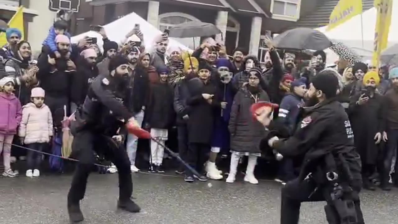 Meanwhile still in Canada... Surrey Police and Khalistani flag.